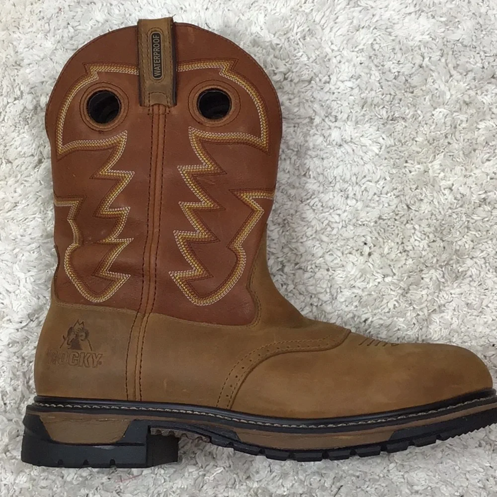 Rocky men’s Branson leather ride comfort boots